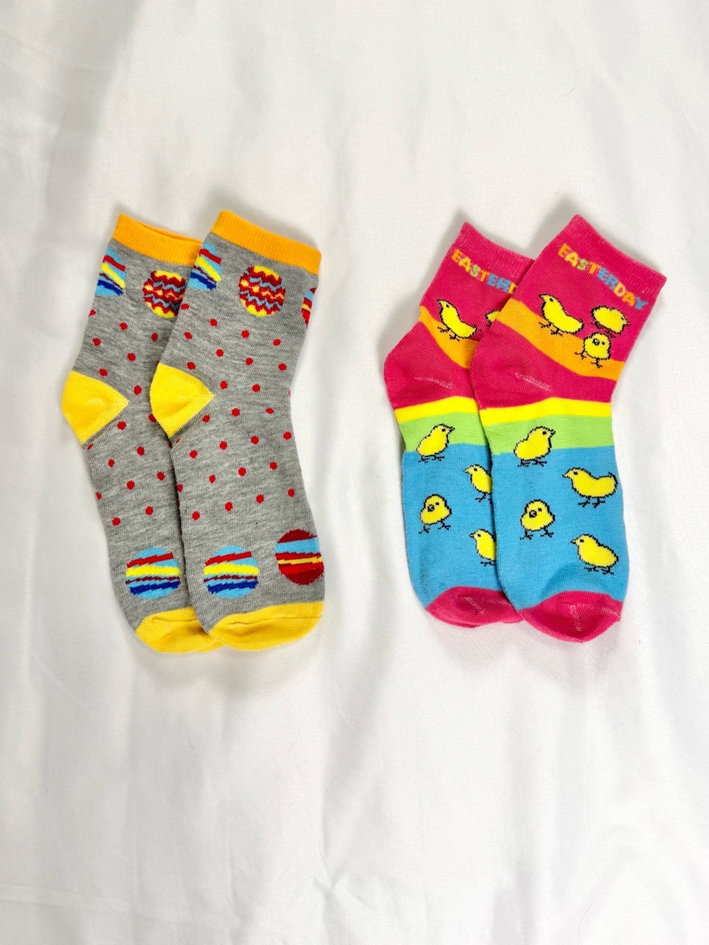 Easter Chick & Egg Crew Socks Duo